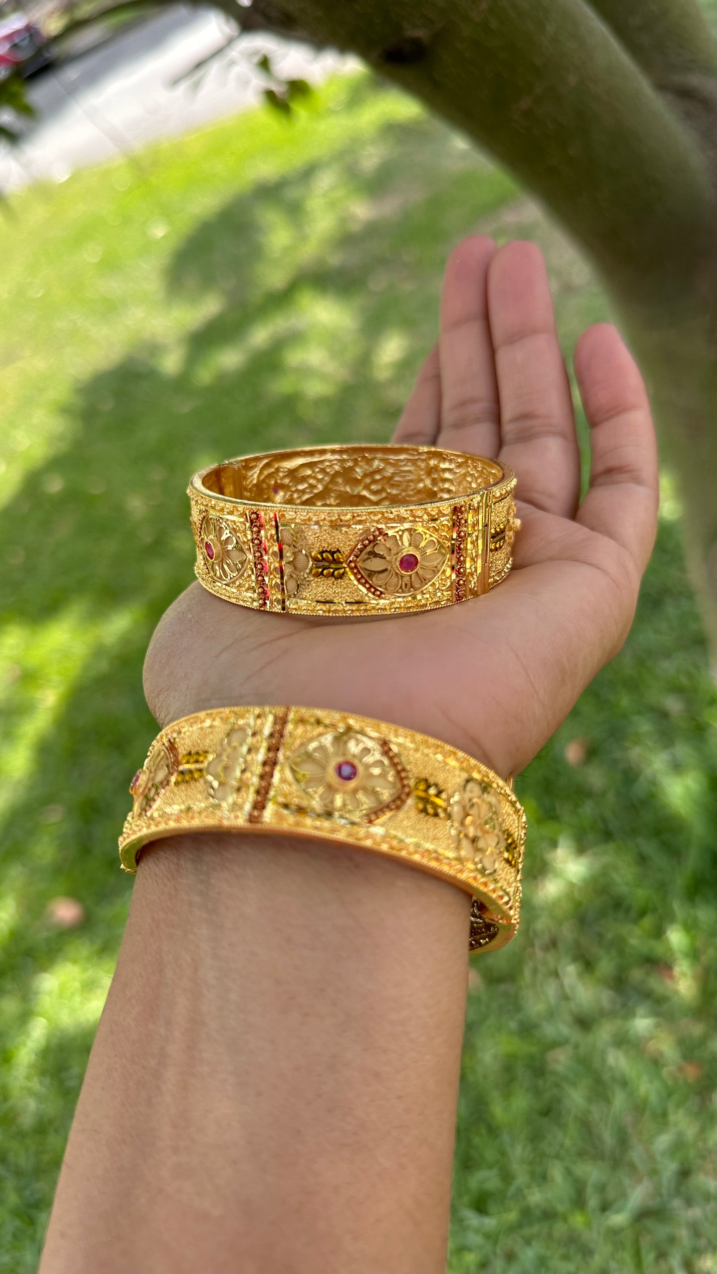 Gold plated kangan sandookh collection