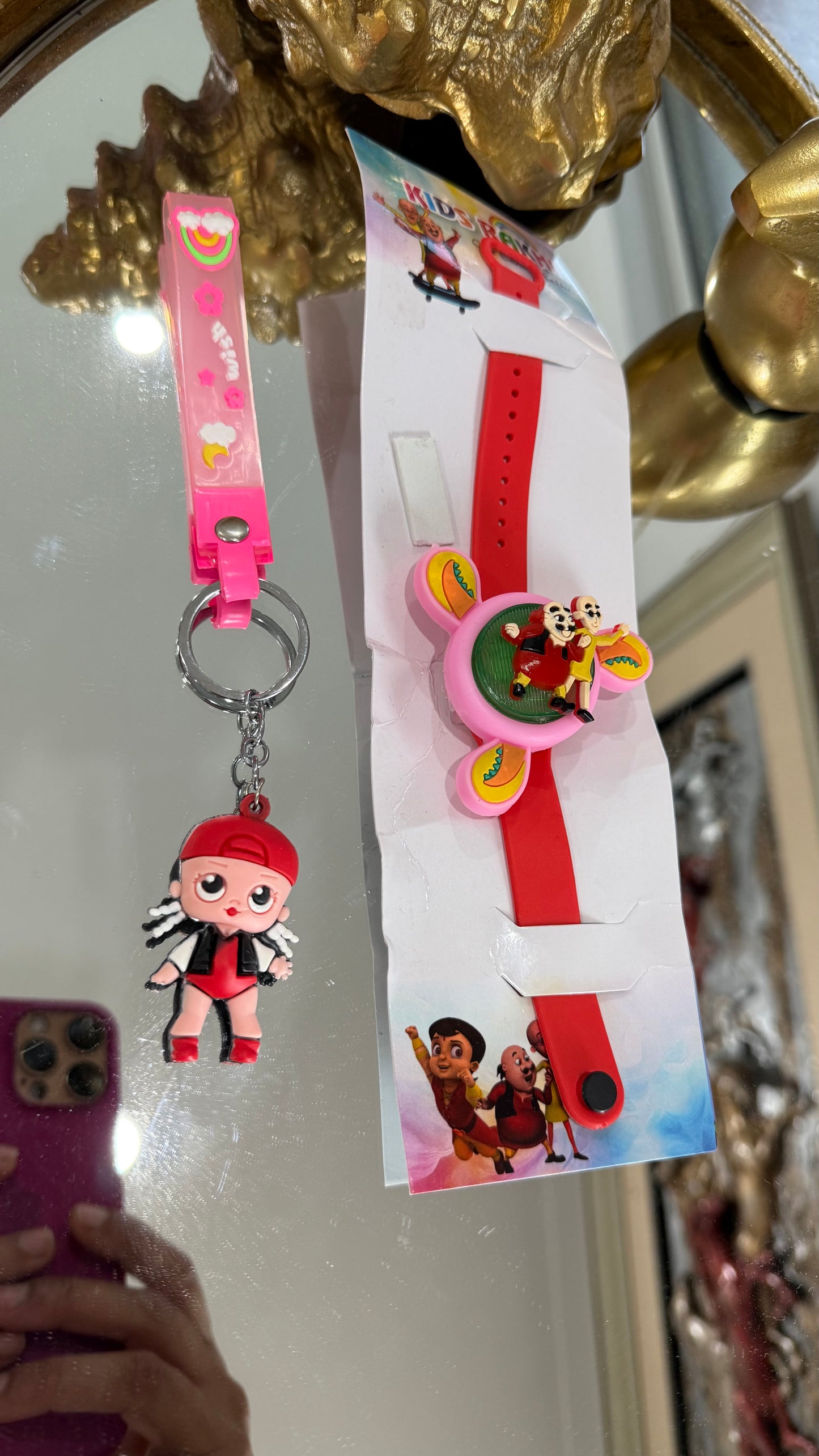 Kids Toy Rakhi – with Fidget Spinner with Lights and key chain