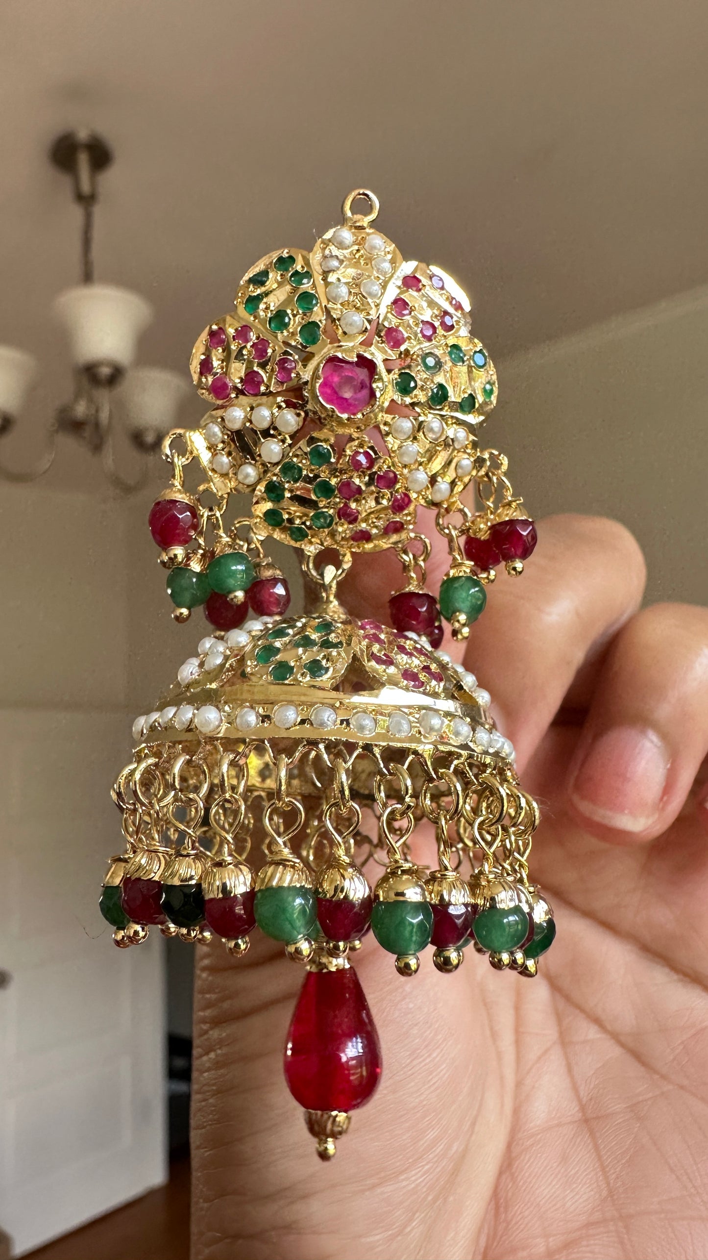 Real jadau jhumka