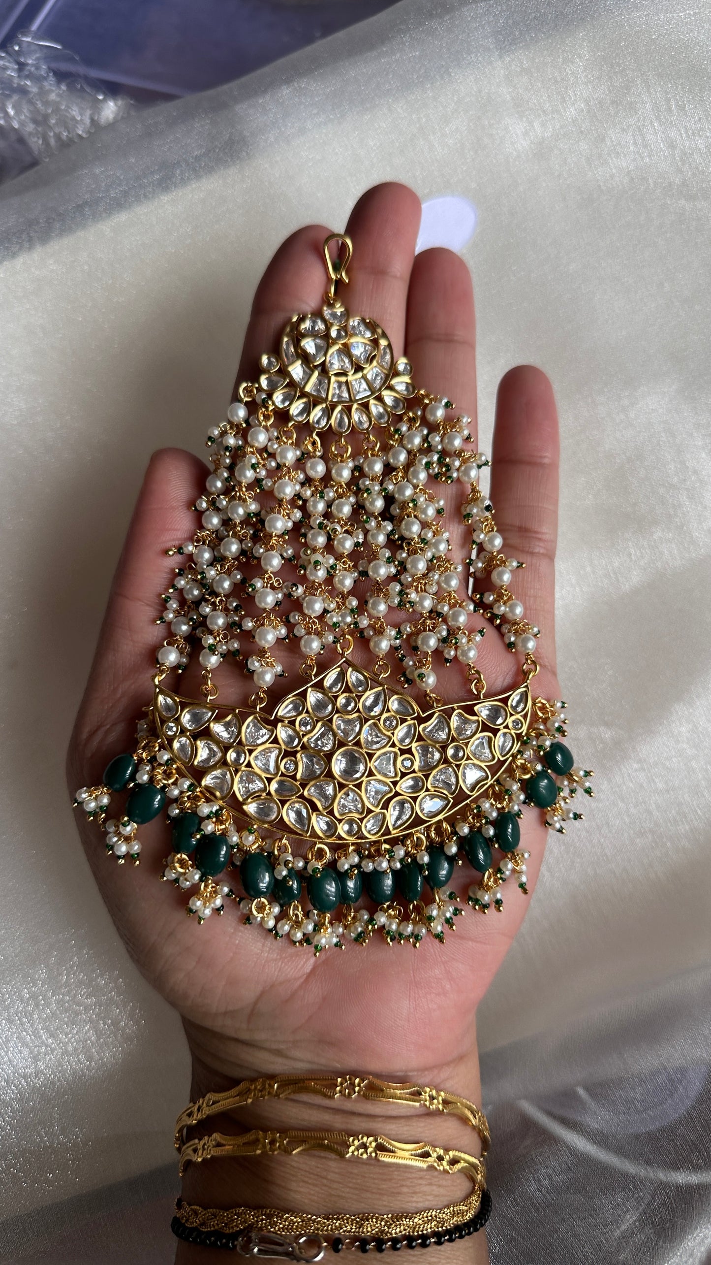 uncut kundan passa can be used for bride or groom