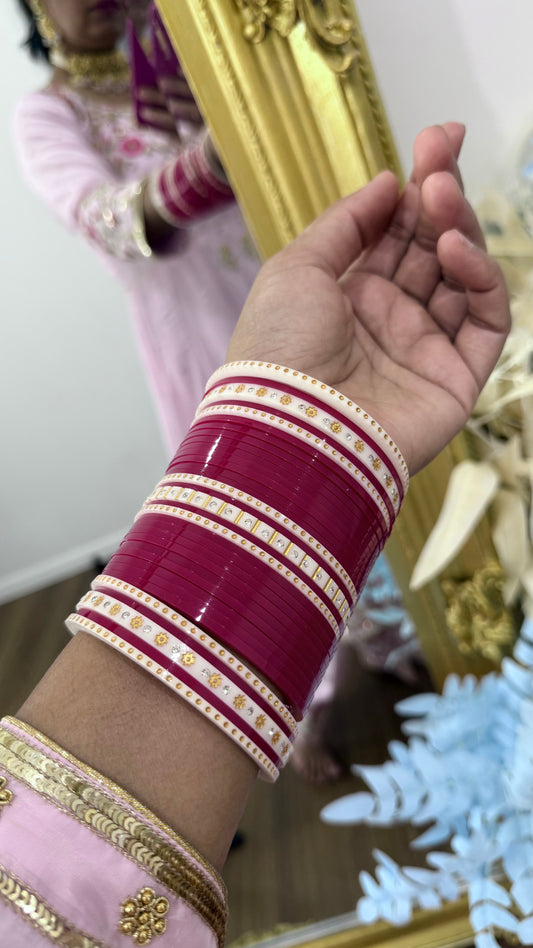 Premium Bridal Choora raani pink chuda