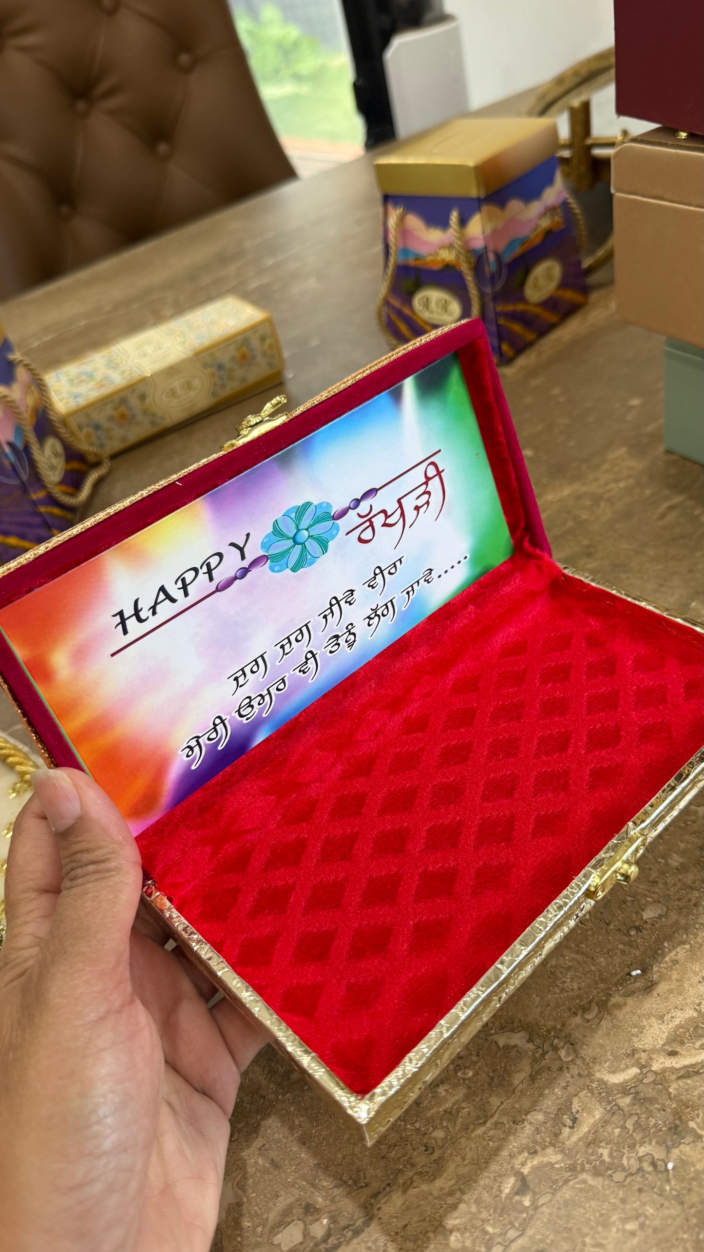 rakhi gift hamper empty box