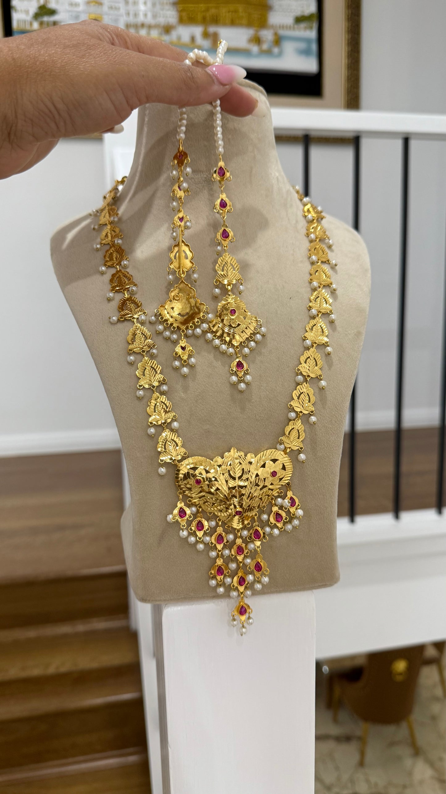 gold plated raani haar Sandookh collection