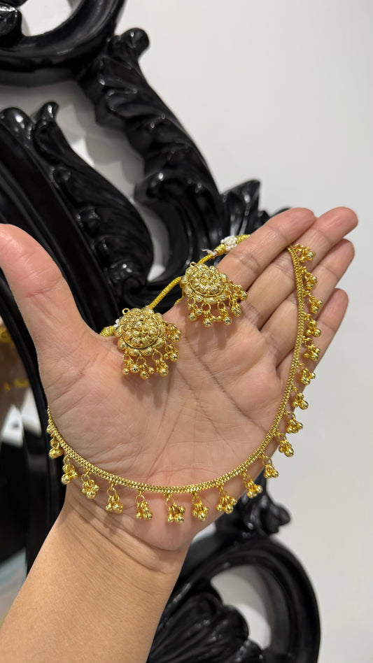 Gold Plated Necklace with Earring Sandookh collection
