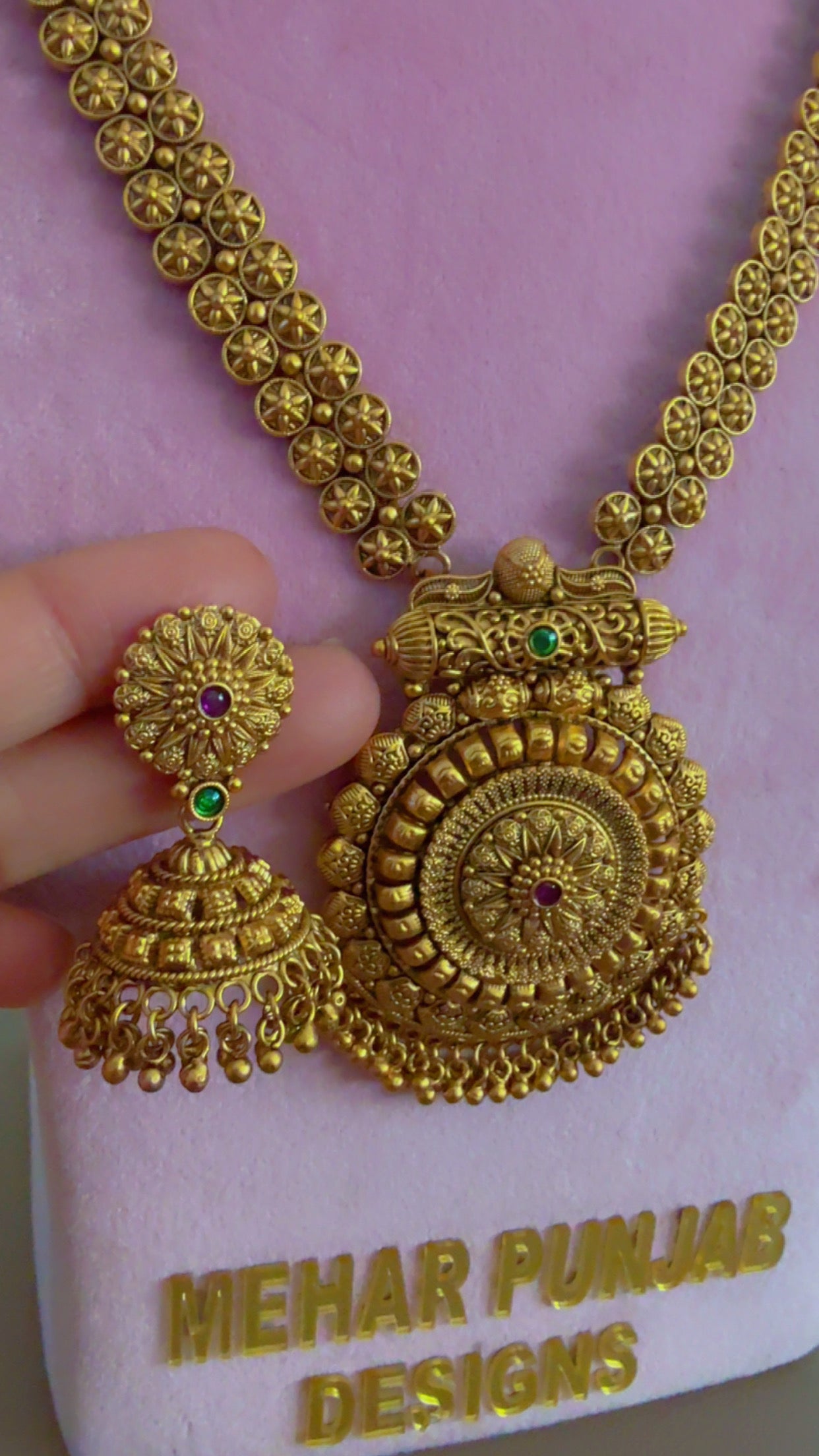 Antique Look Raani Haar – Traditional Bridal Necklace Set sandookh collection