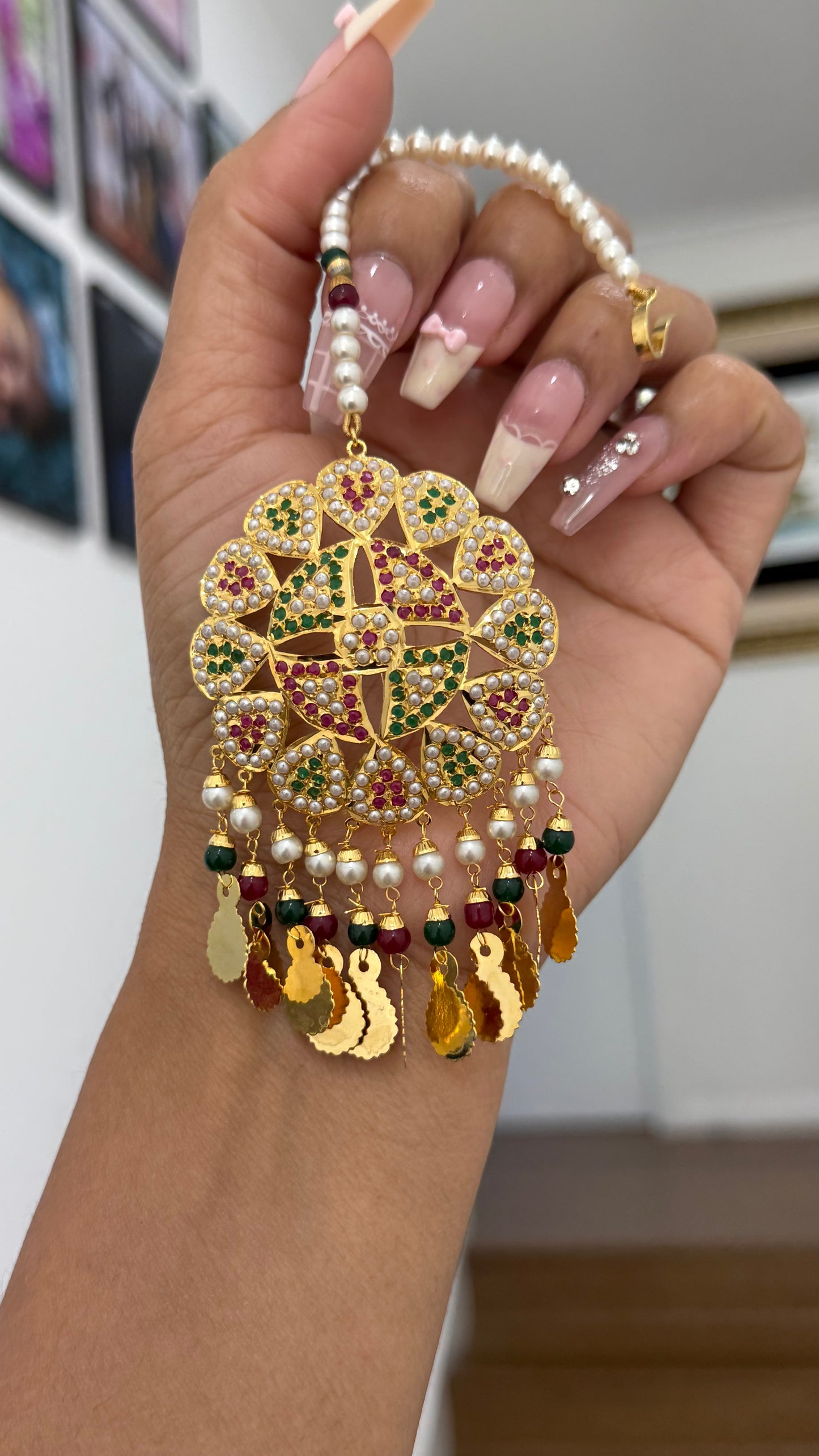 Real Jadau Gold Plated tikka