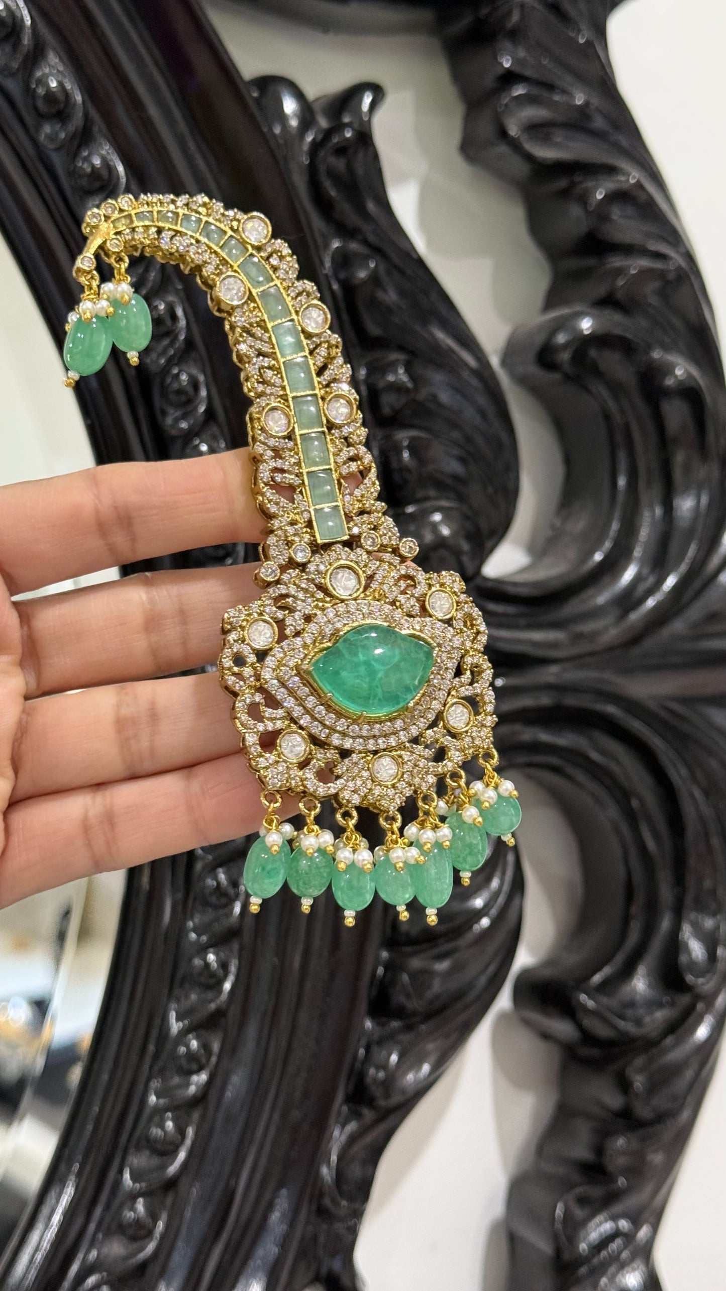 Handcrafted Wedding Kalgi – Groom Turban Accessory | Gold-Plated | Mehar Punjab Designs