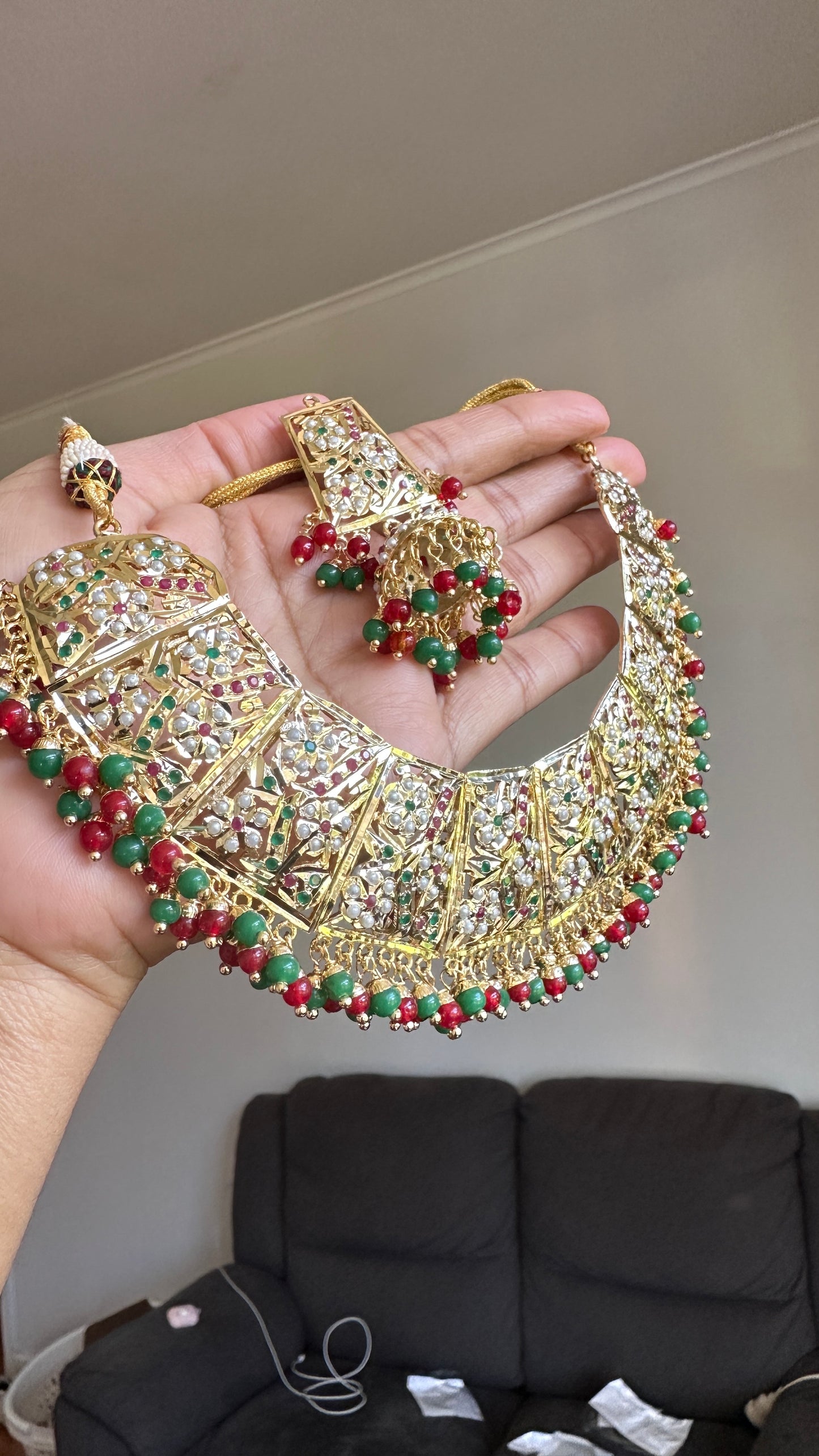 Real jadau necklace perfect for bride