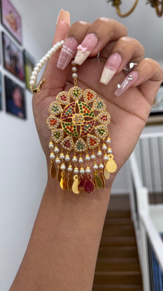 Real Jadau Gold Plated tikka