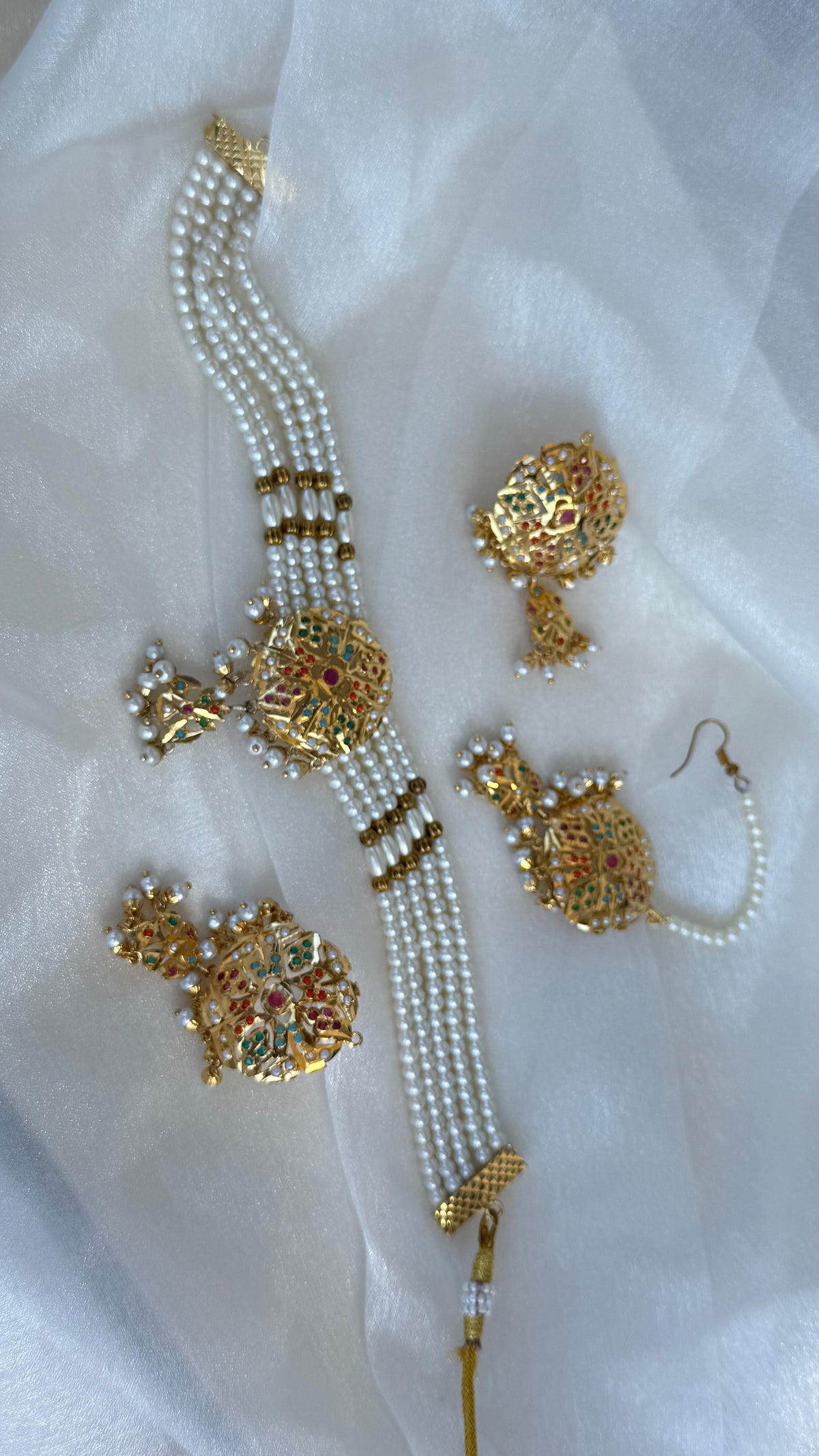 Real jadau gold plated necklace