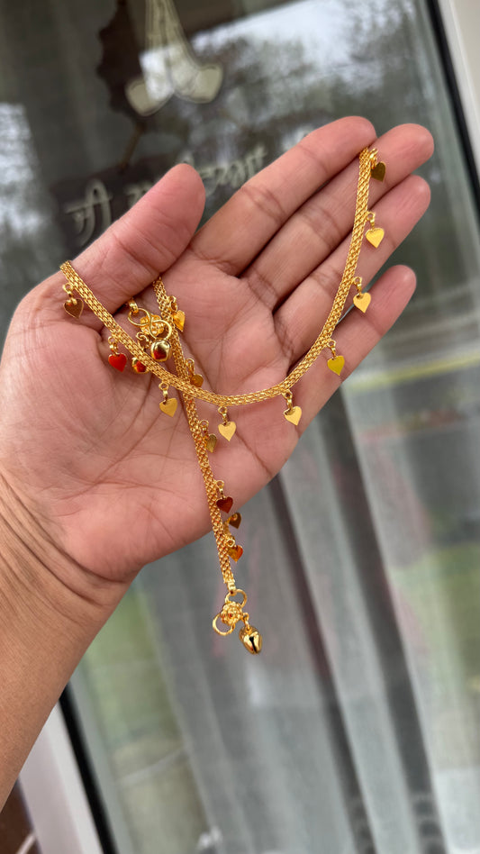 Gold Plated Anklet – Traditional Indian Jewelry  Sandookh collection