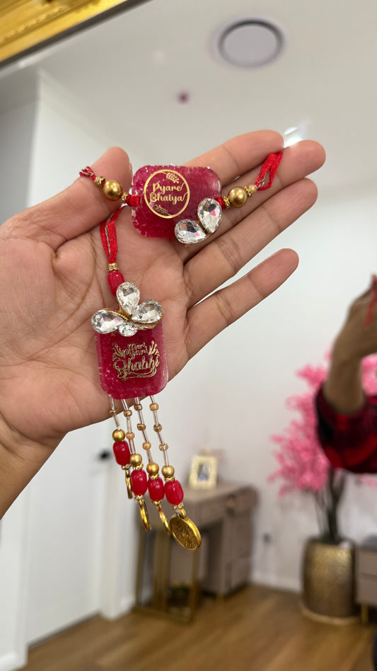 Premium Rakhi for Bhabi and Brother Combo