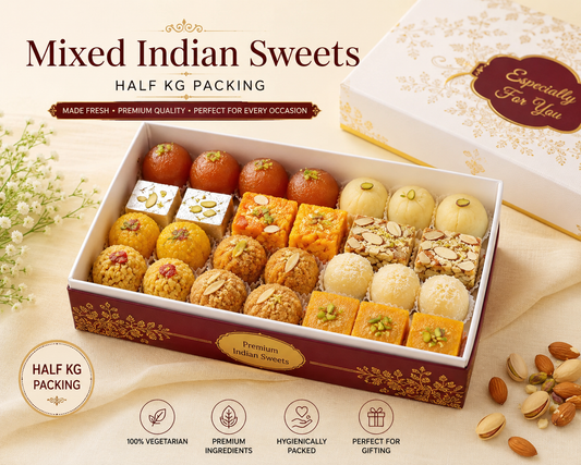 Mixed sweets for Rakhi half KG Only for Australia delivery