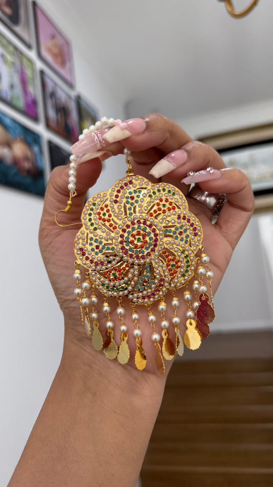 Real Jadau Gold Plated tikka