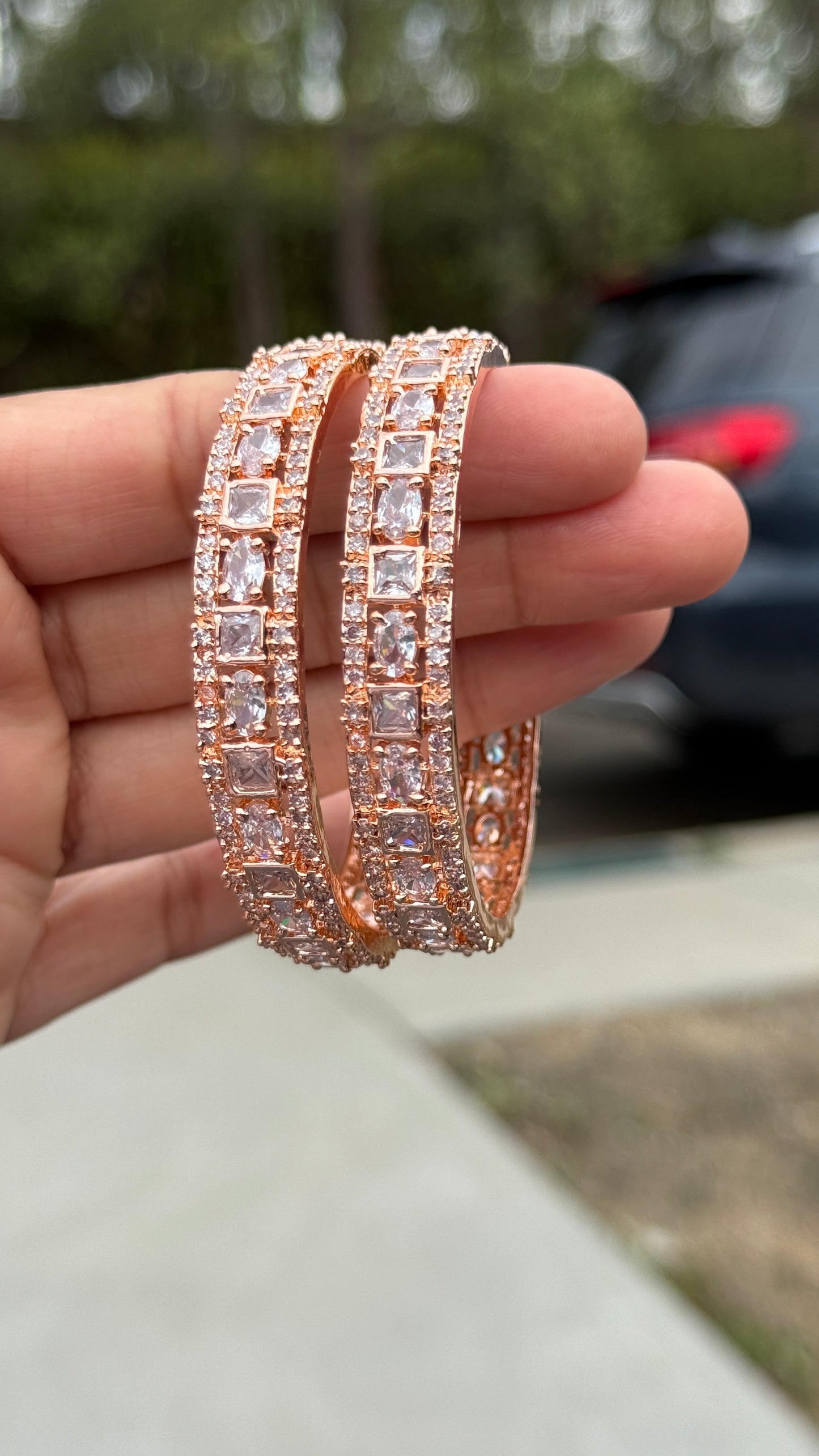 American Diamond Rose gold kangan