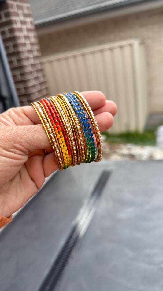 multi metal bangles