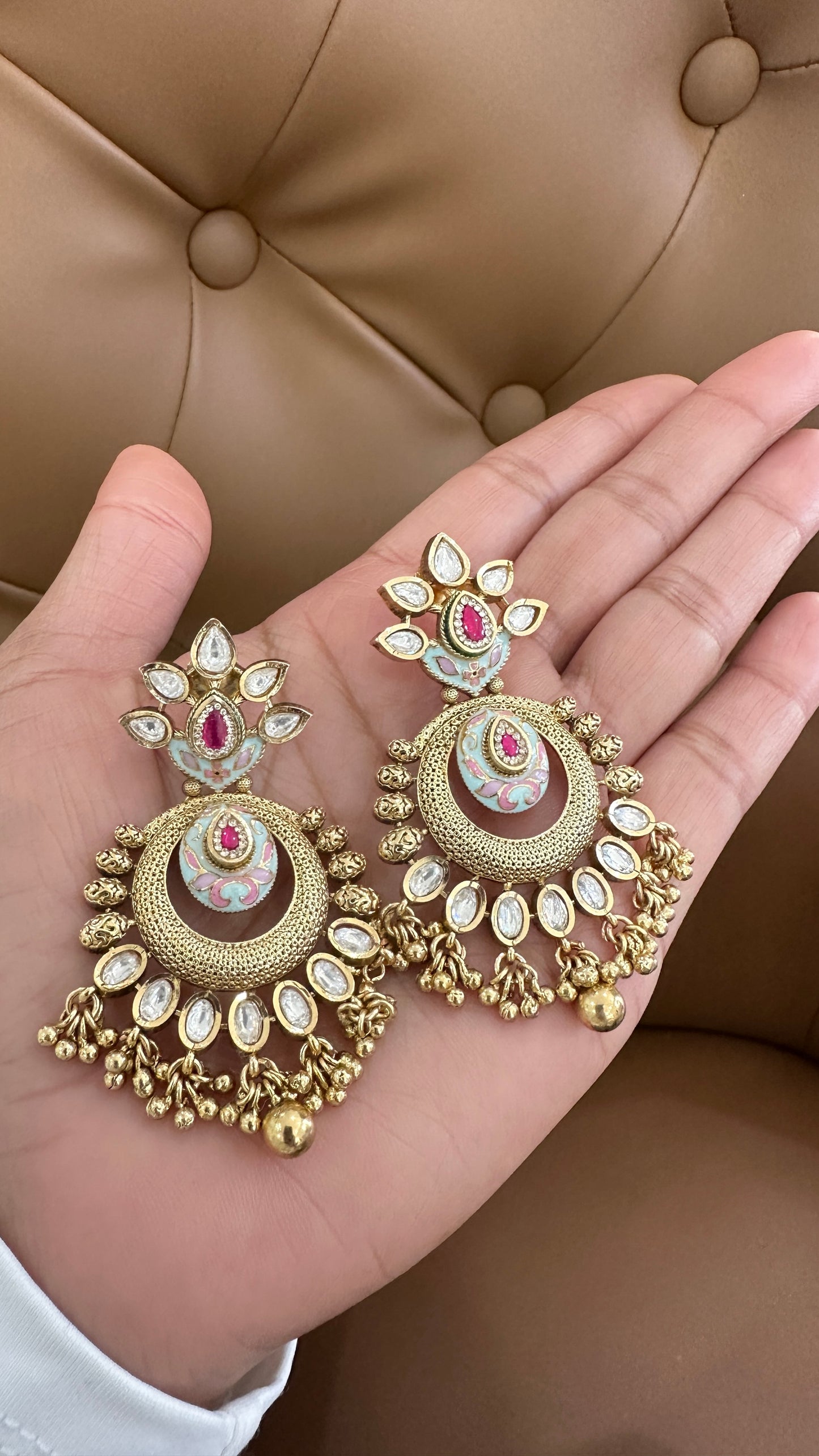 Antique gold look earrings Sandookh collection