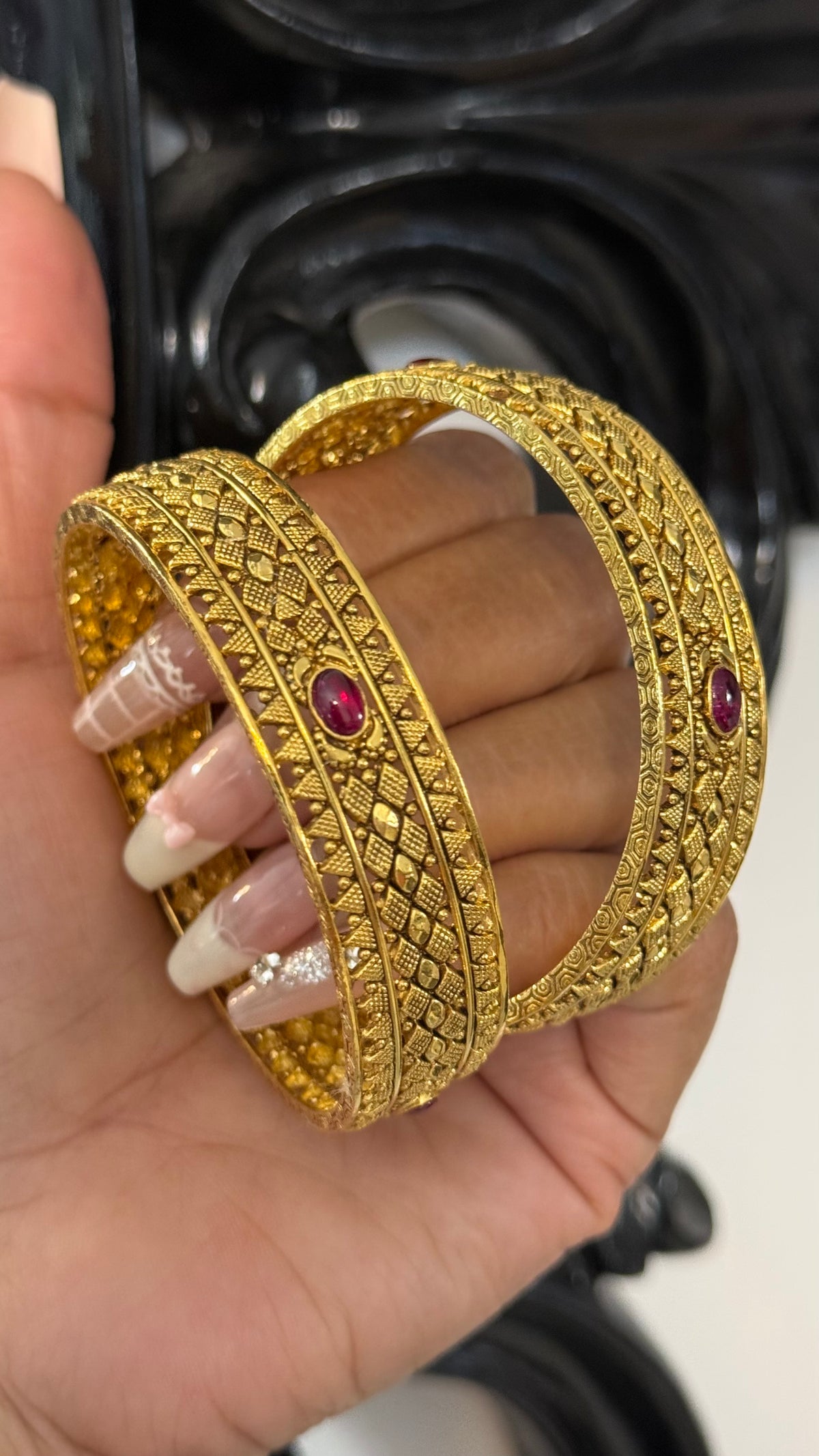 Premium Gold plated kangan Sandookh collection design no 42