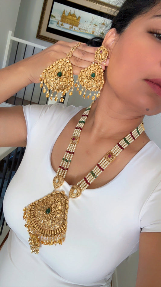 Gold plated raani haar Sandookh collection