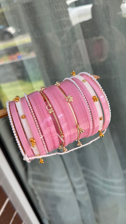 Premium Bridal Choora Pink