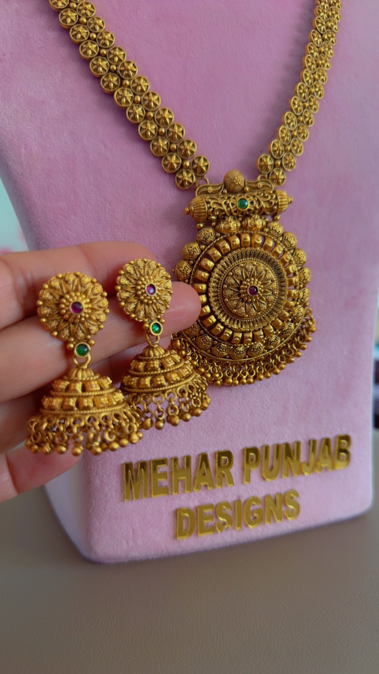 Antique Look Raani Haar – Traditional Bridal Necklace Set sandookh collection