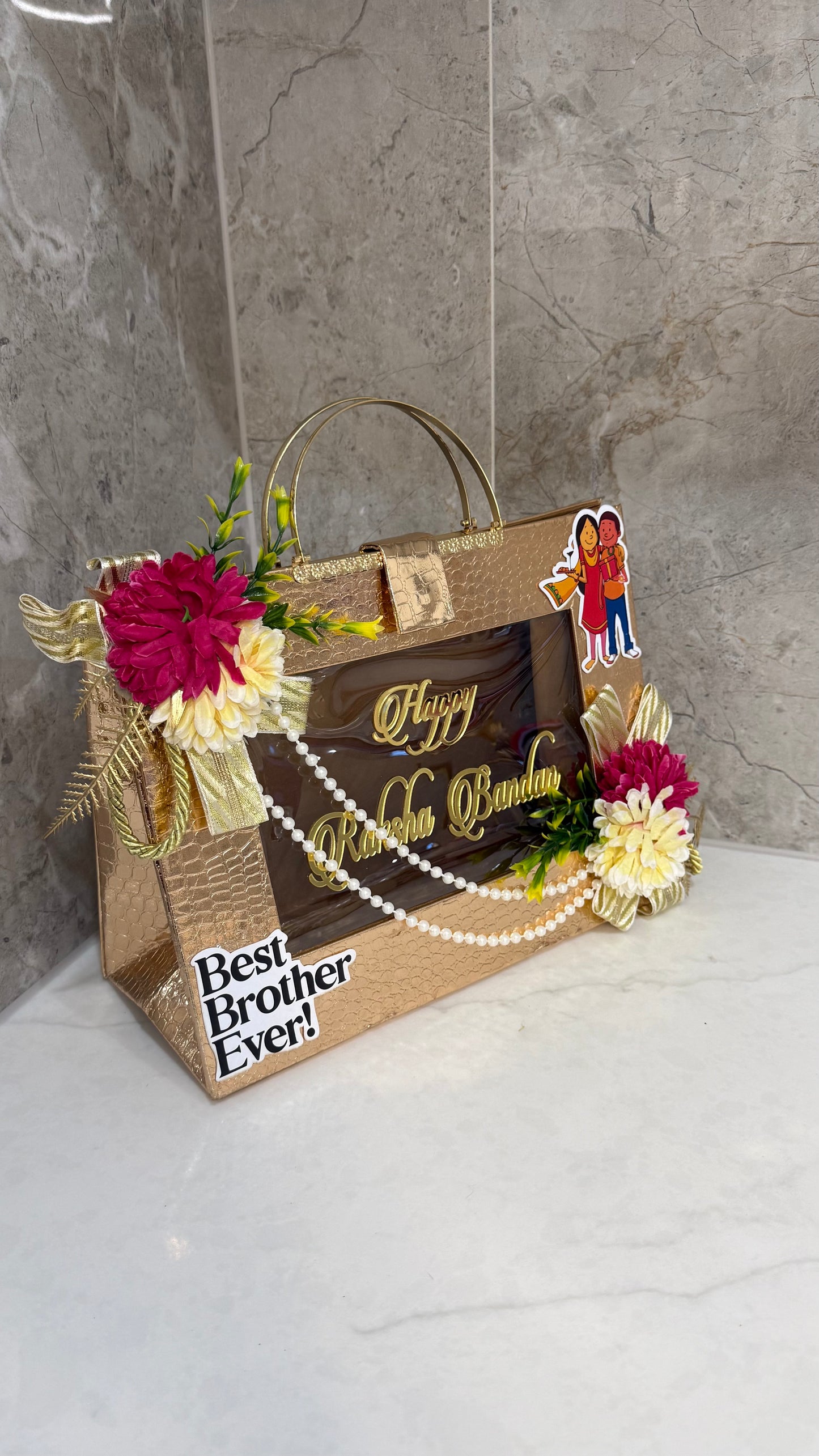 Premium Rakhi Gift Hamper Bhai bhabi combo