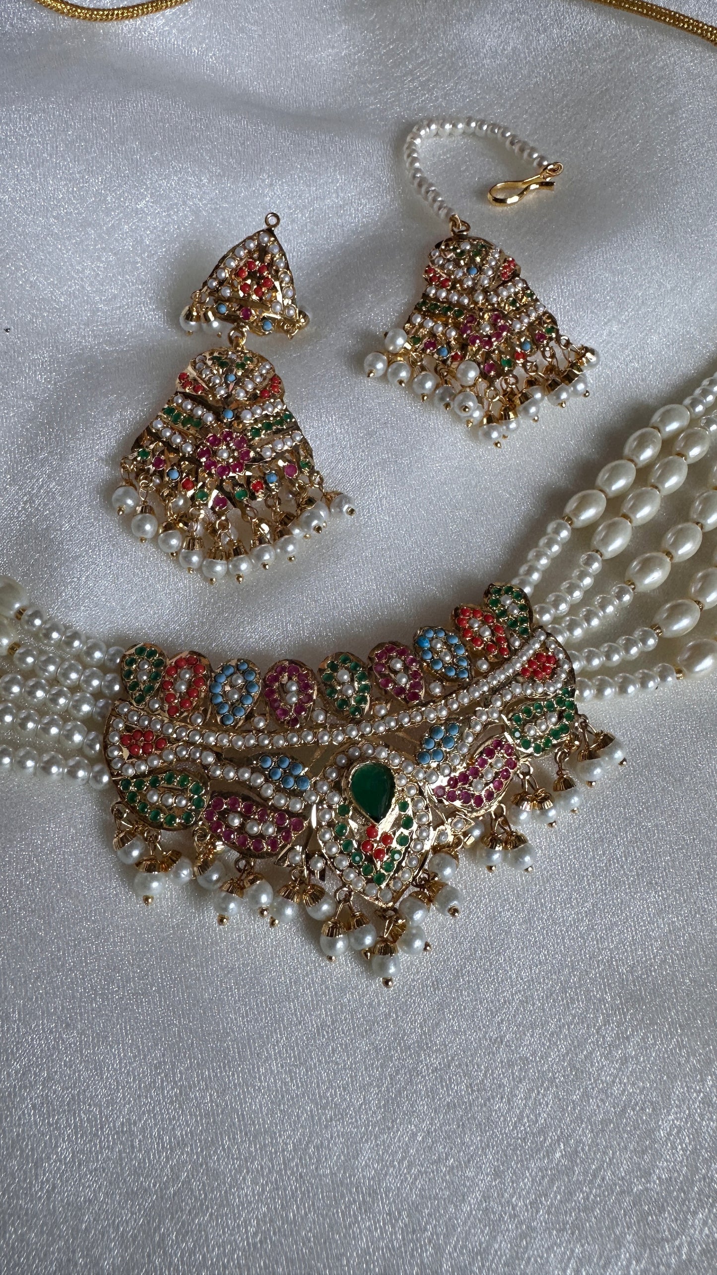 Real jadau gold plated necklace