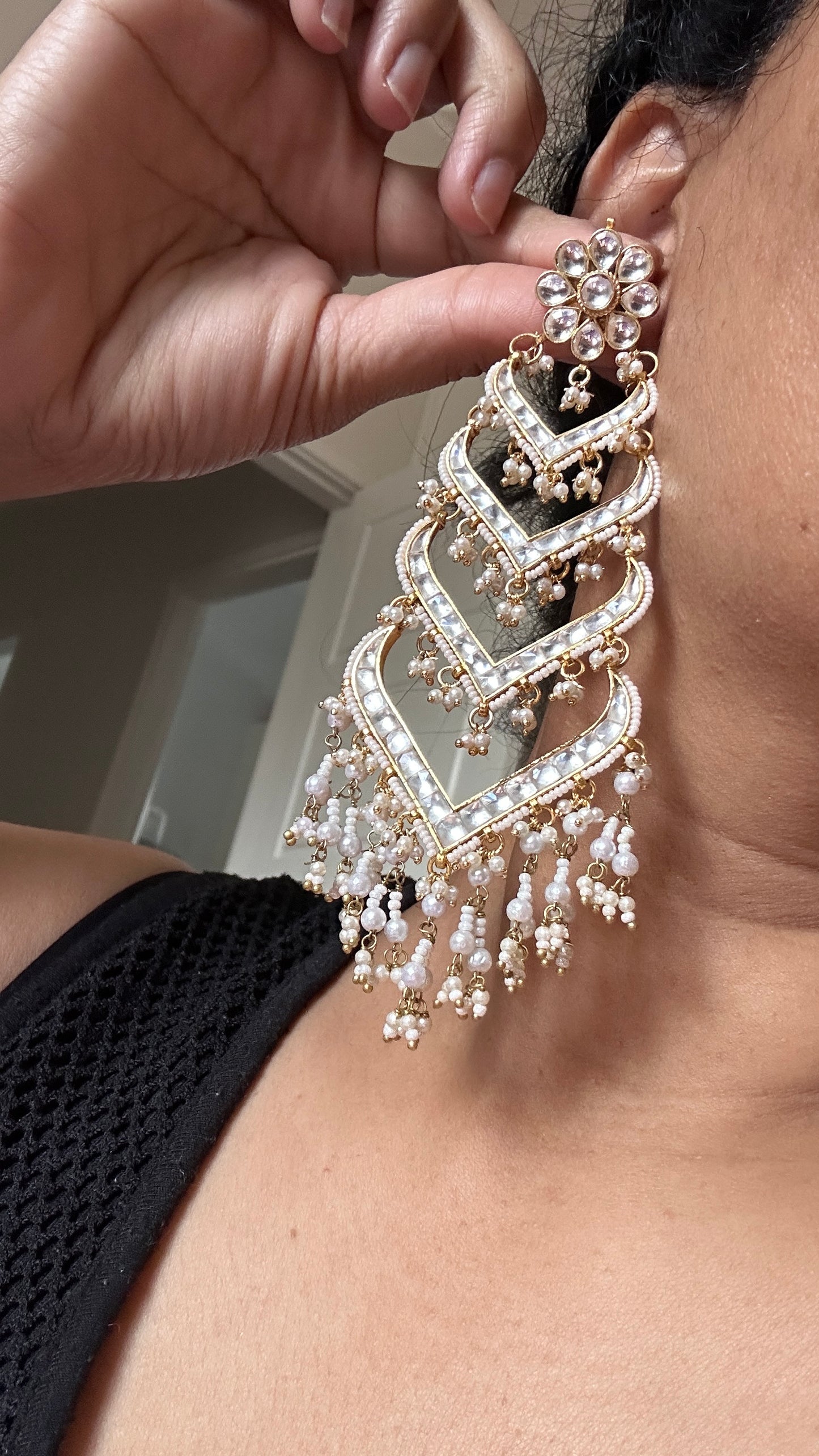 Pachi kundan earrings