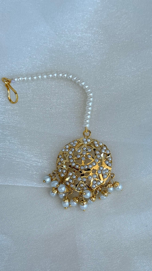 Real jadau tikka gold plated