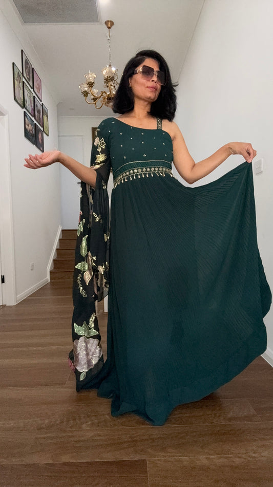 One-Shoulder Anarkali/Gown Style outfit