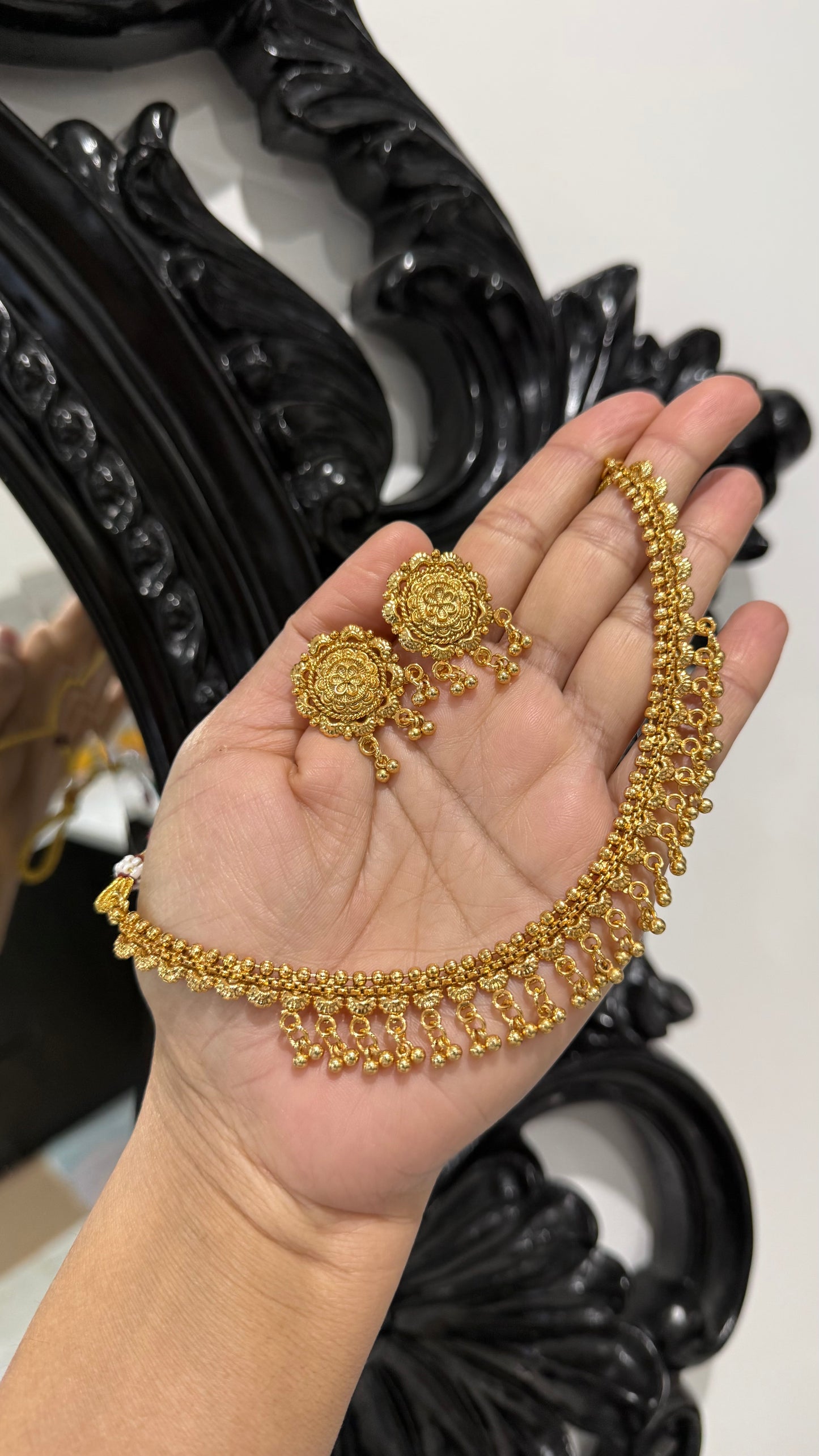 Antique look  Necklace with Earring  Sandookh collection