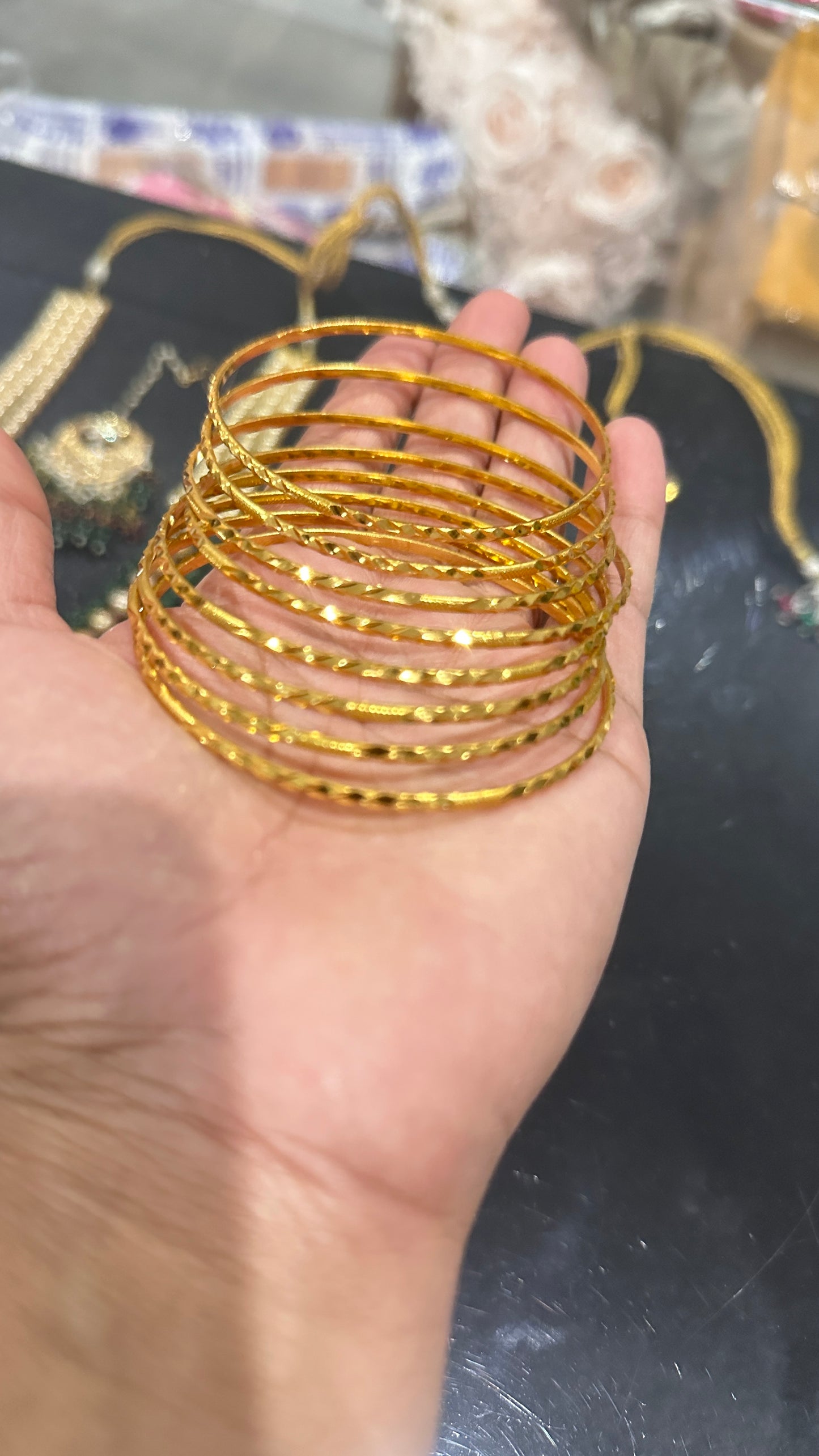 Gold look bangle sandookh collection