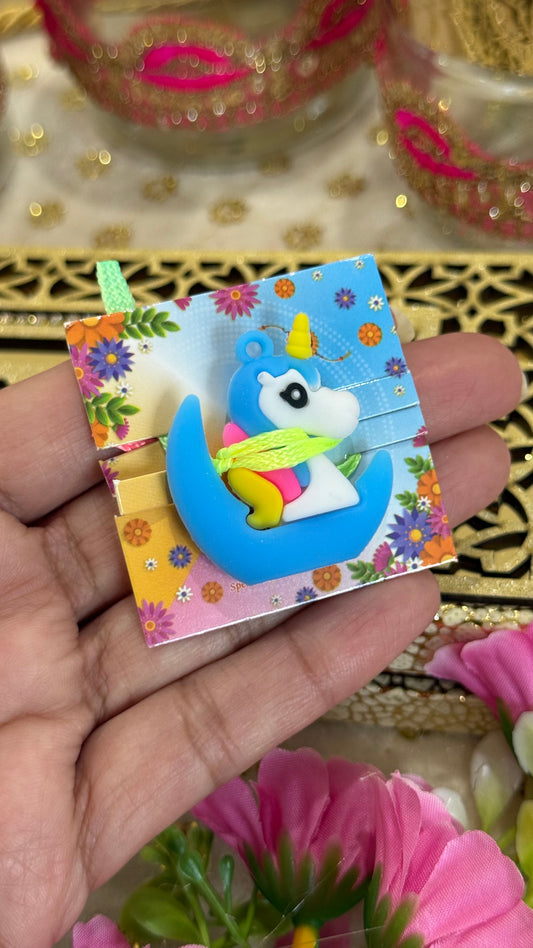 Kids Rakhi unicorn blue