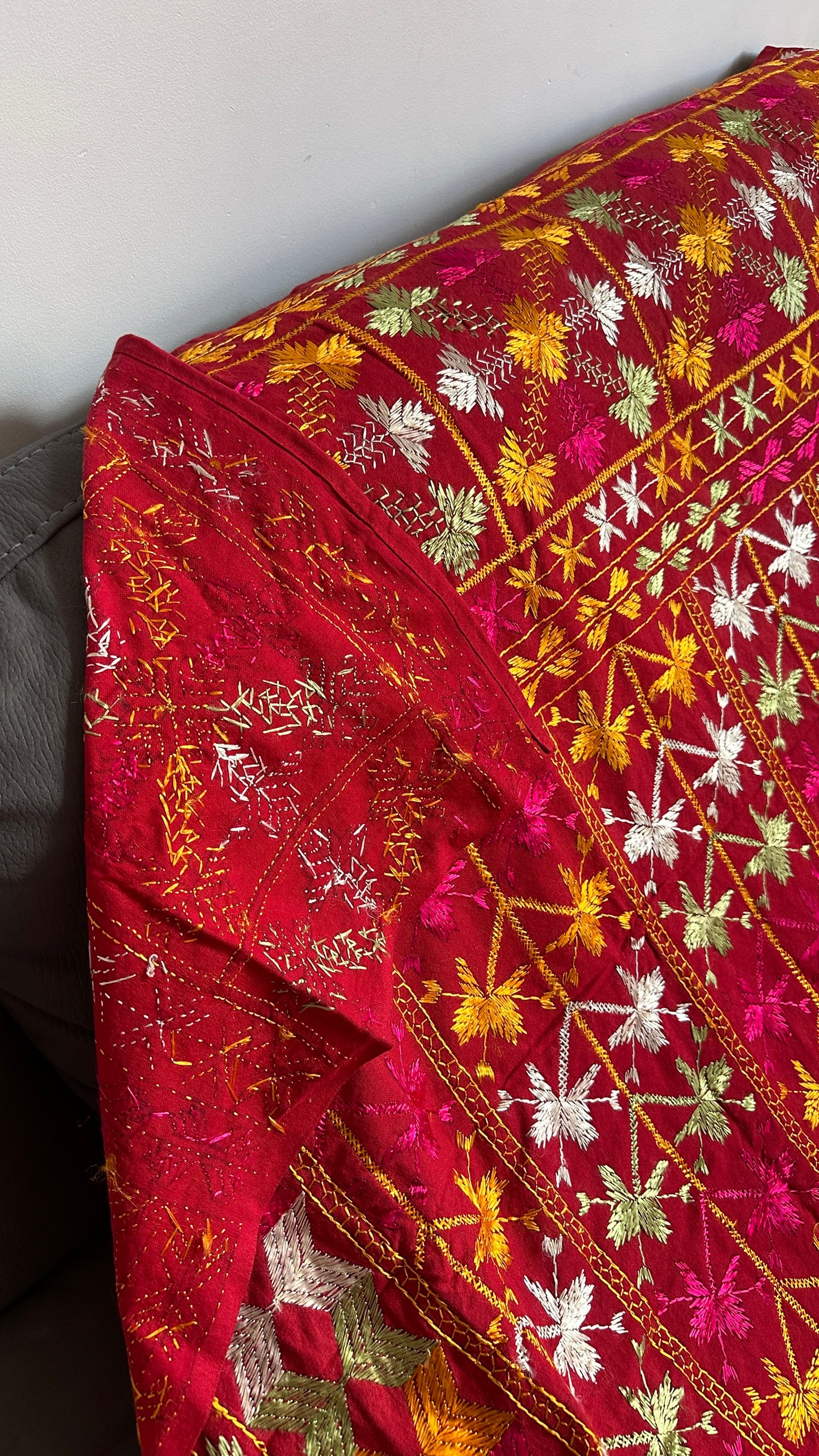 Hand work khaddar baagh phulkari shawl dupatta