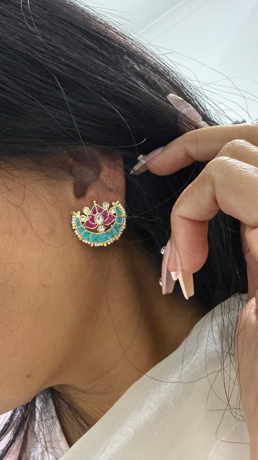 Premium Pachi Kundan stud Earrings