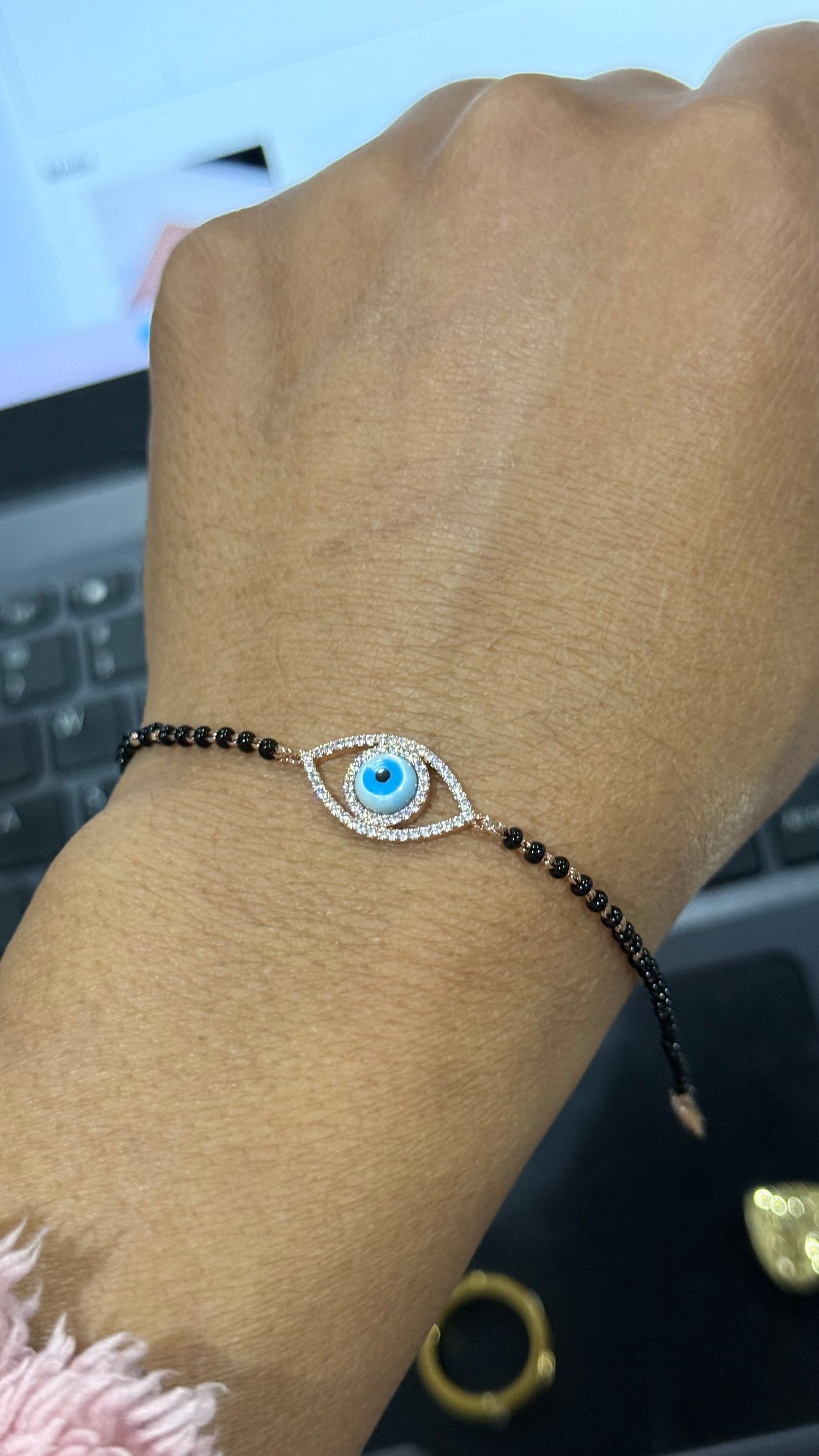 evil eye bracelet gold plated
