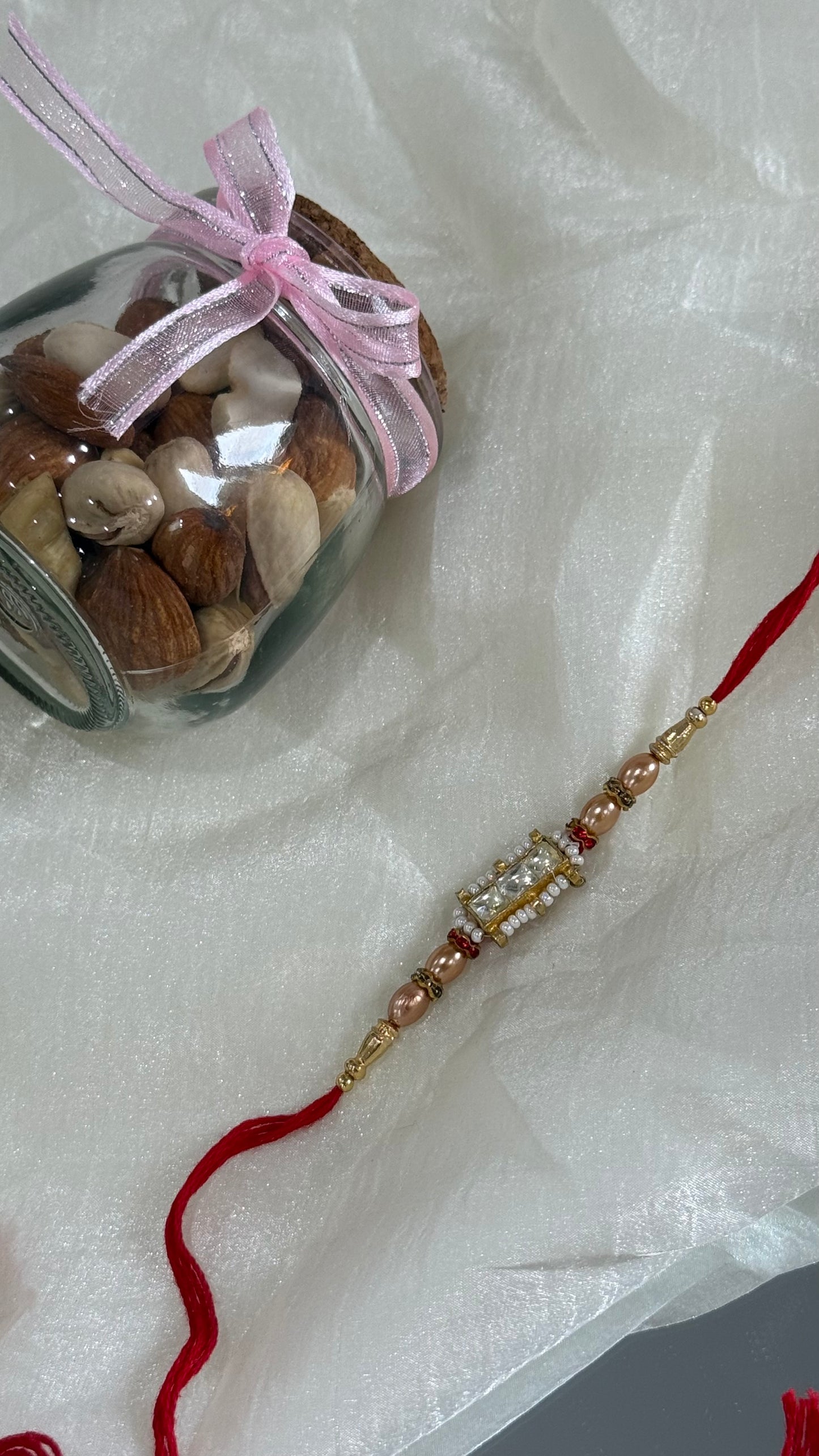 Premium Pachi Kundan  Rakhi for Brother Hand Made
