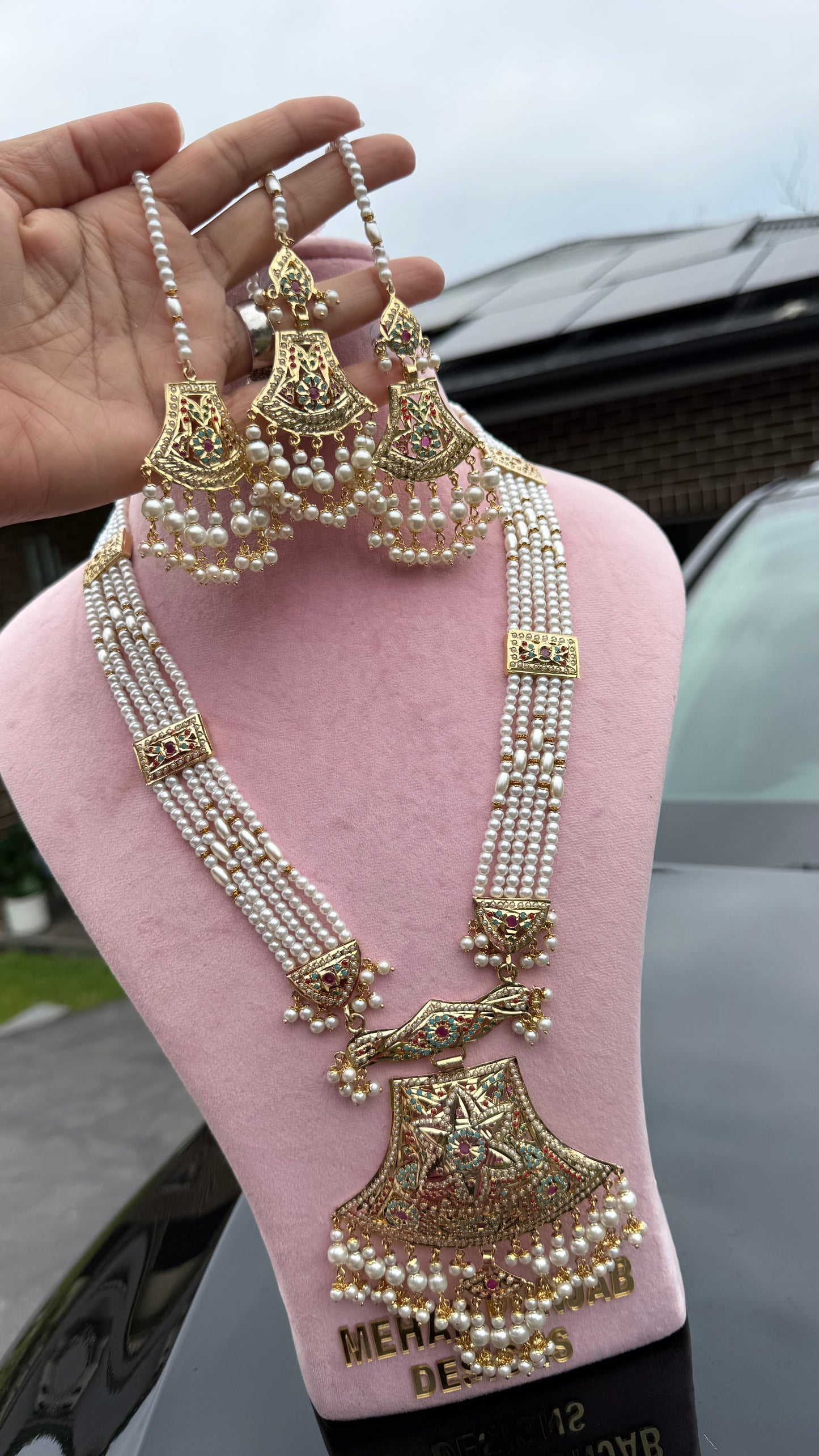 Gold Plated Necklace Real jadau  Raani haar