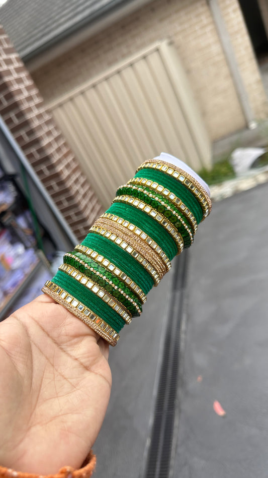 green Bangles metal bangles