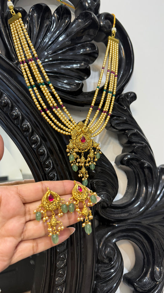 Gold plated necklace set Sandookh collection