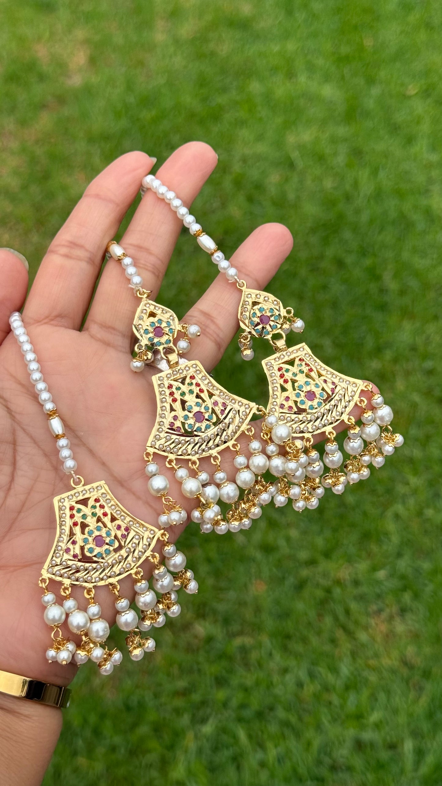 Gold Plated Necklace Real jadau  Raani haar