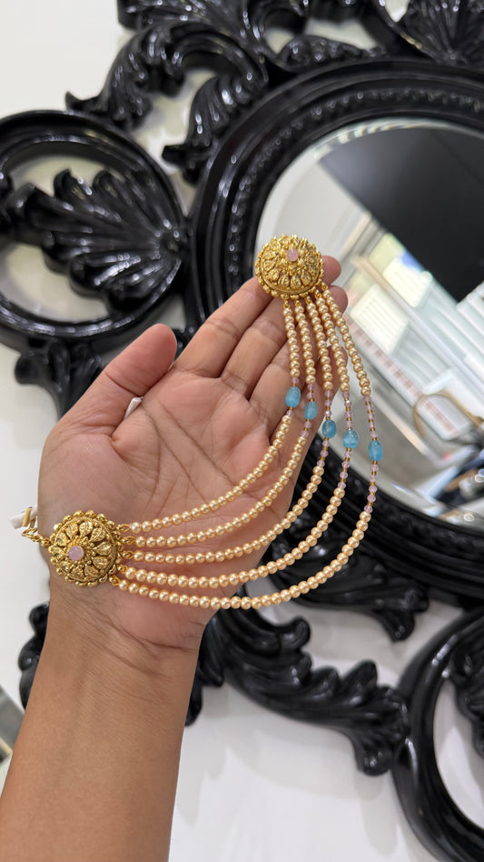 Gold plated studs with attached sahare  Sandookh collection