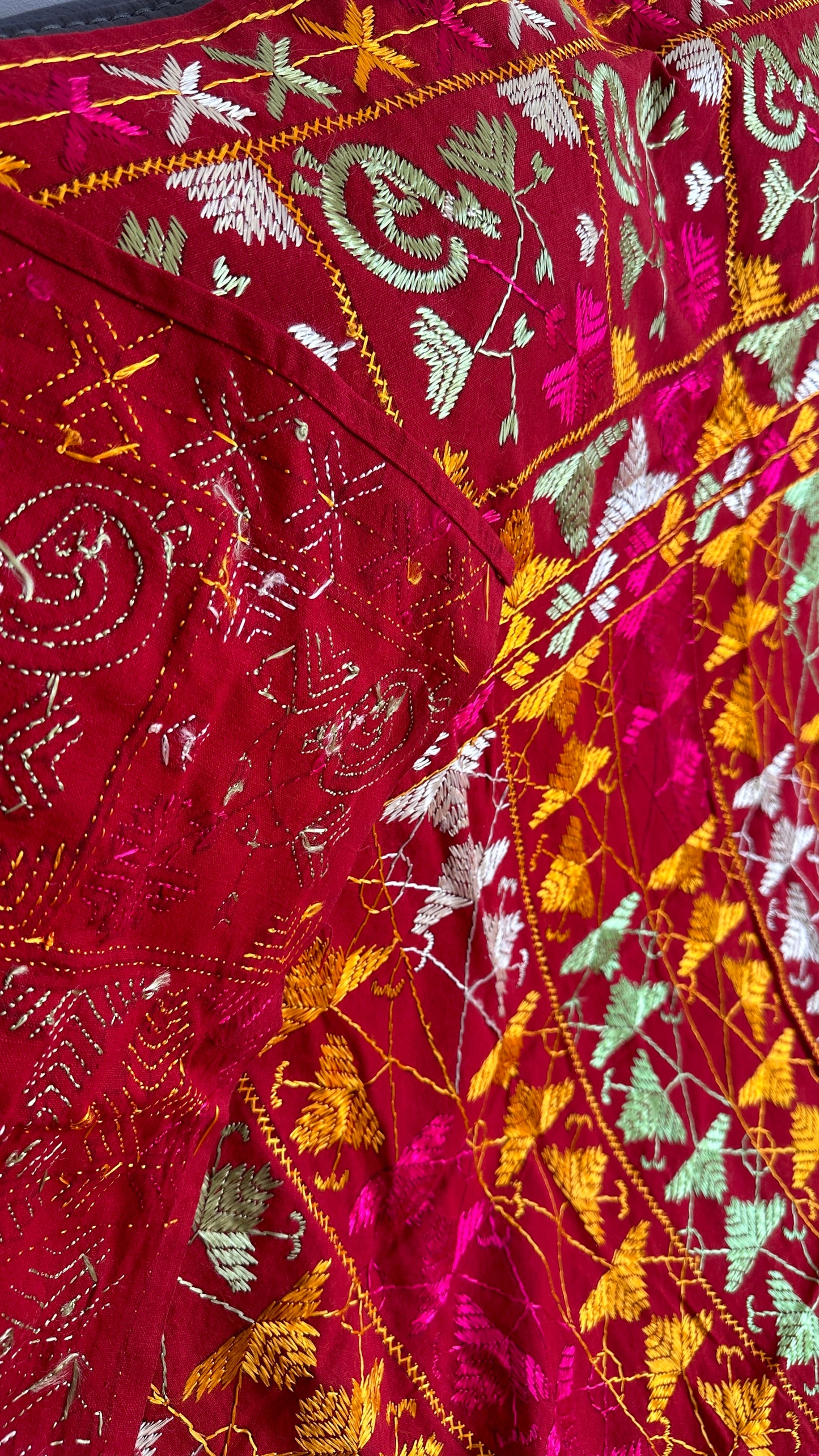 Hand work khaddar baagh phulkari shawl dupatta