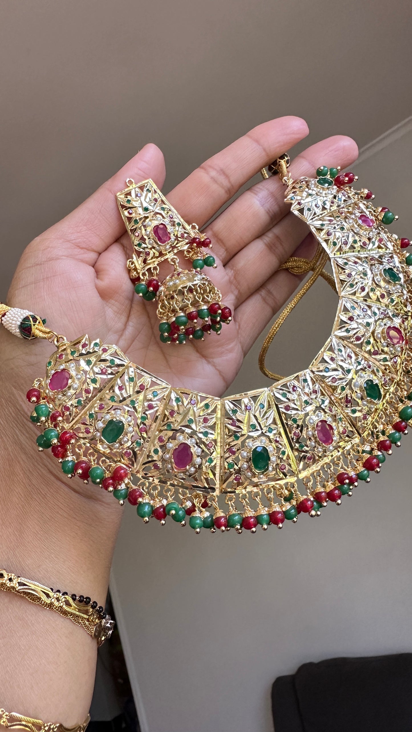 Real jadau necklace perfect for bride