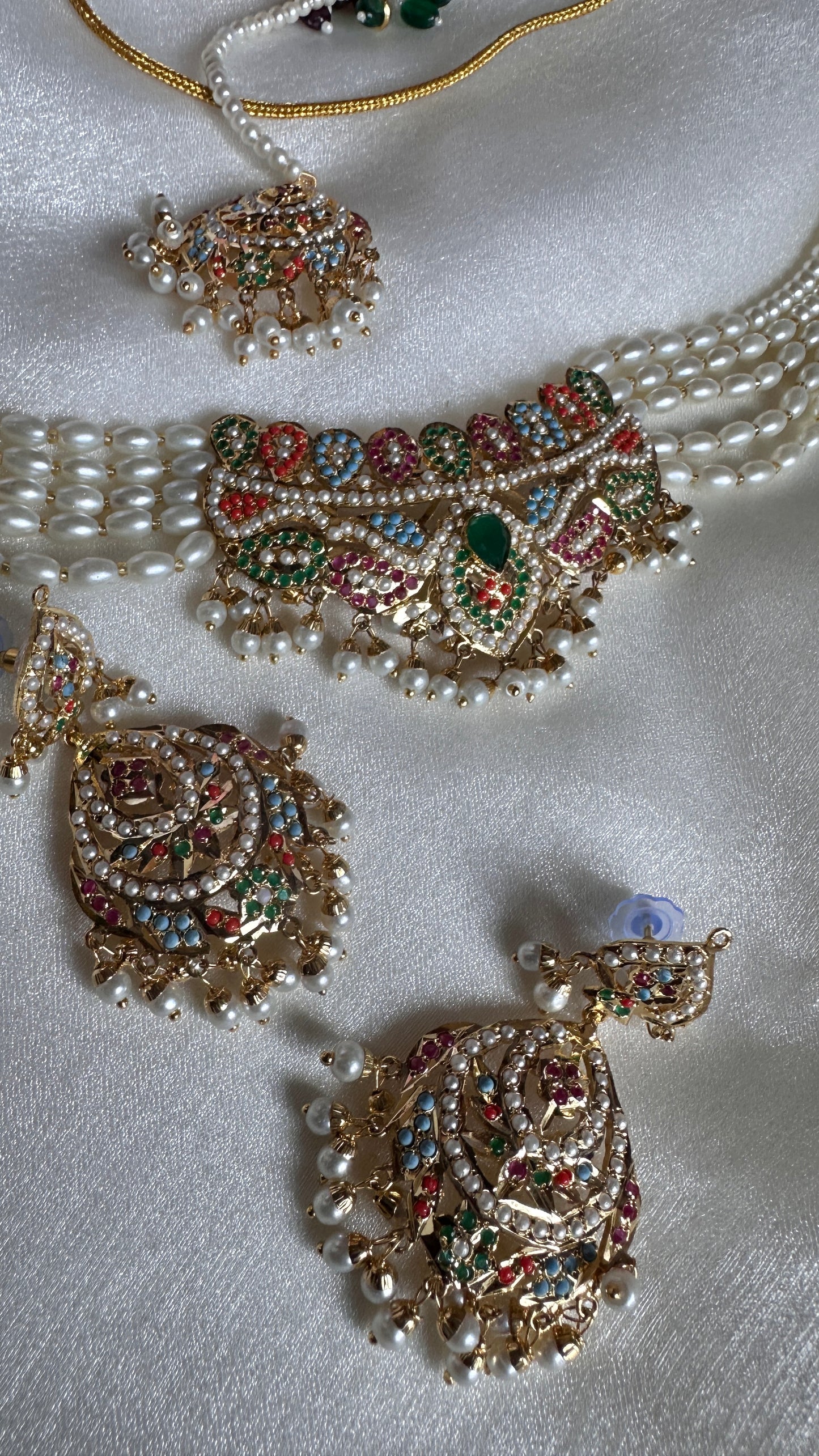 Real jadau gold plated necklace