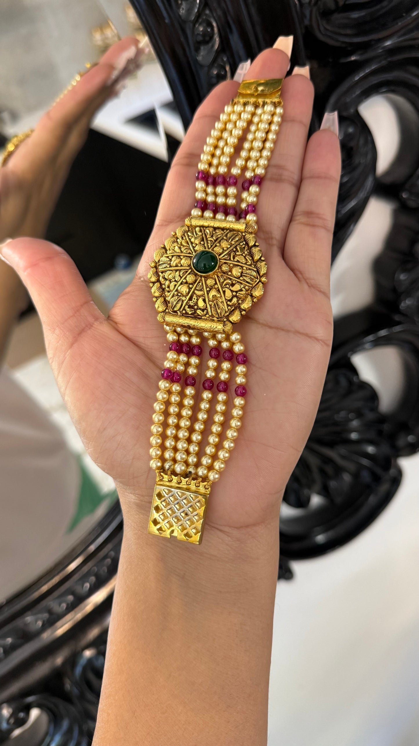 Gold Plated Bahi Bracelet for Women | Traditional Indian Jewellery Australia