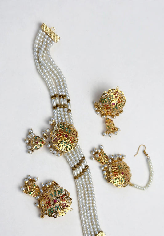 Real jadau gold plated necklace
