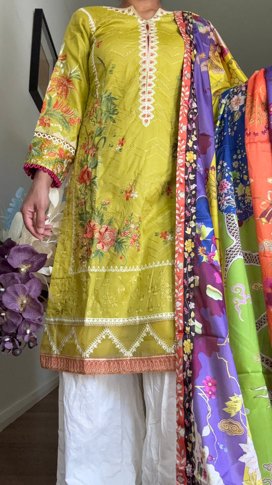 Pakistani pant palazo with dupatta pure cotton suit