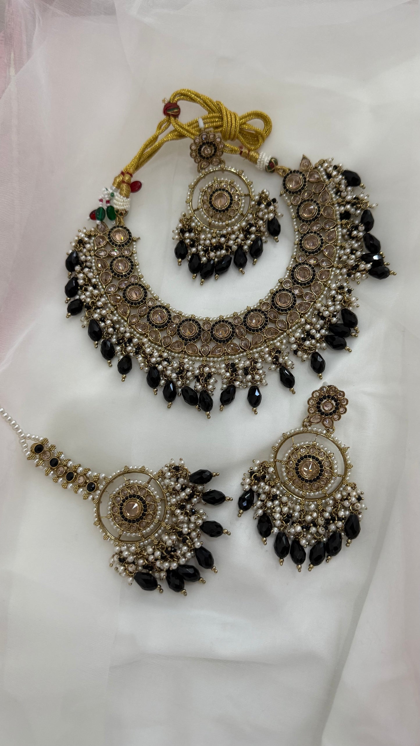 Polki Kundan Necklace black