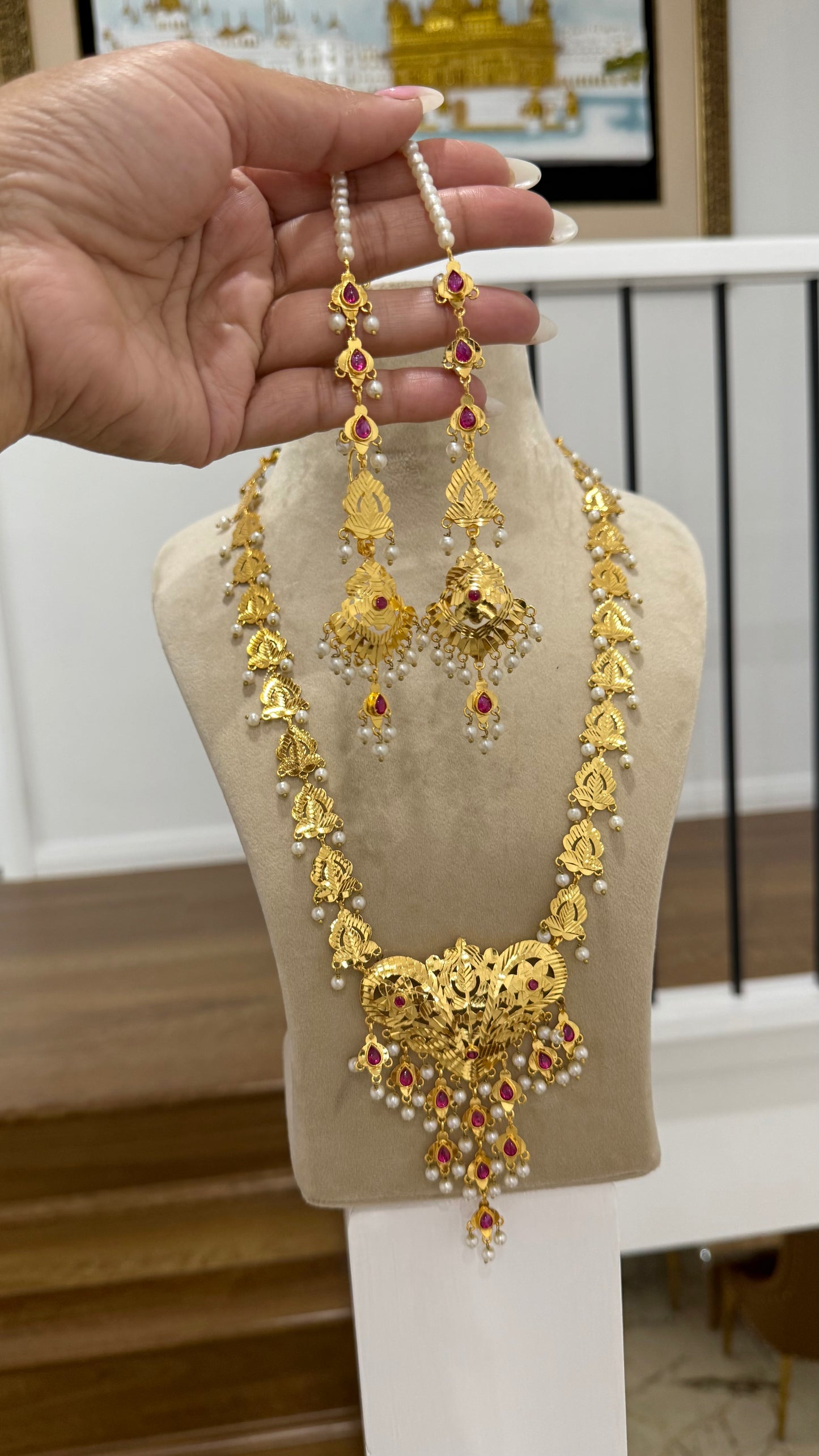 gold plated raani haar Sandookh collection